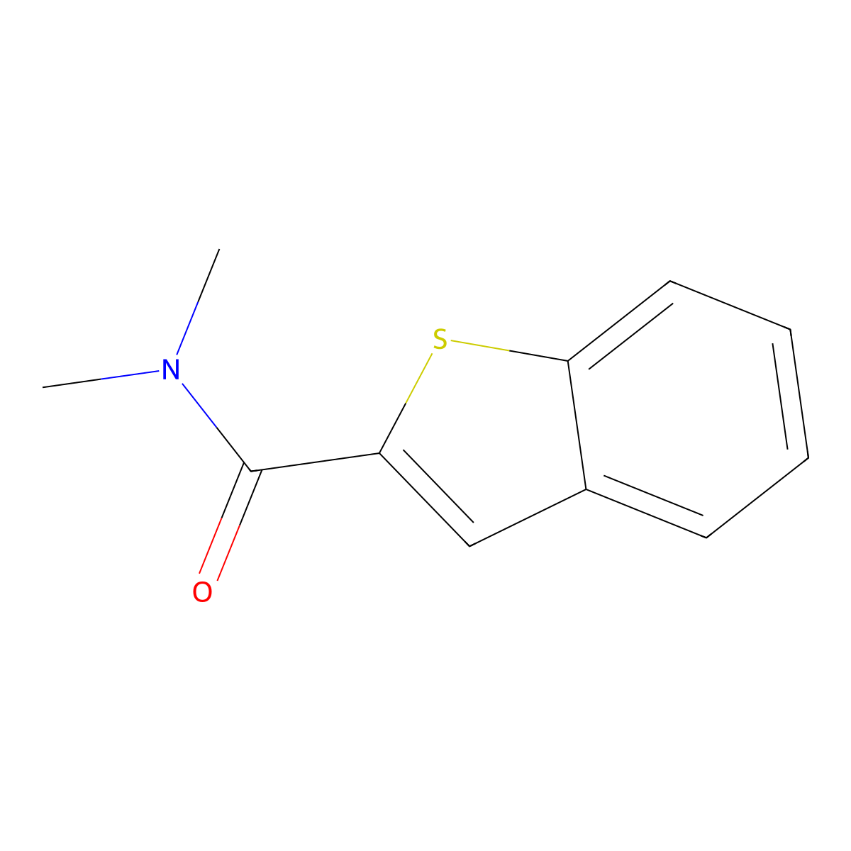 N,N-dimethyl-1-benzothiophene-2-carboxamide molecular structure, CAS 154382-18-0