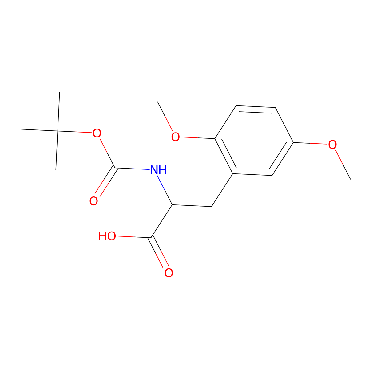 2-{[(Tert-butoxy)carbonyl]amino}-3-(2,5-dimethoxyphenyl)propanoic acid molecular structure, CAS 1543821-93-7