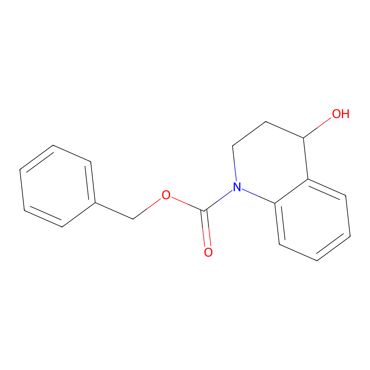 Benzyl 4-hydroxy-1,2,3,4-tetrahydroquinoline-1-carboxylate molecular structure, CAS 154383-20-7