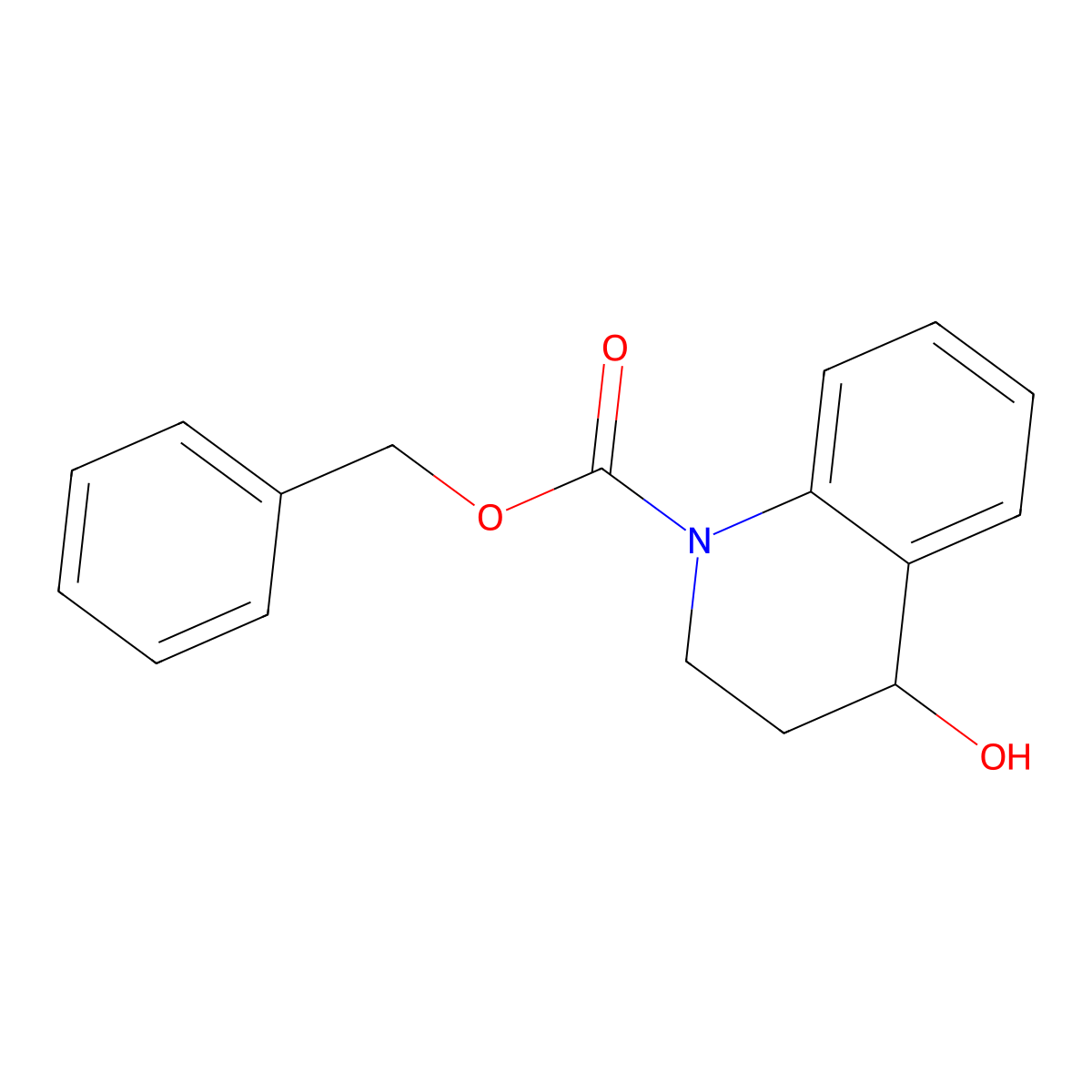 Benzyl 4-hydroxy-1,2,3,4-tetrahydroquinoline-1-carboxylate molecular structure, CAS 154383-20-7
