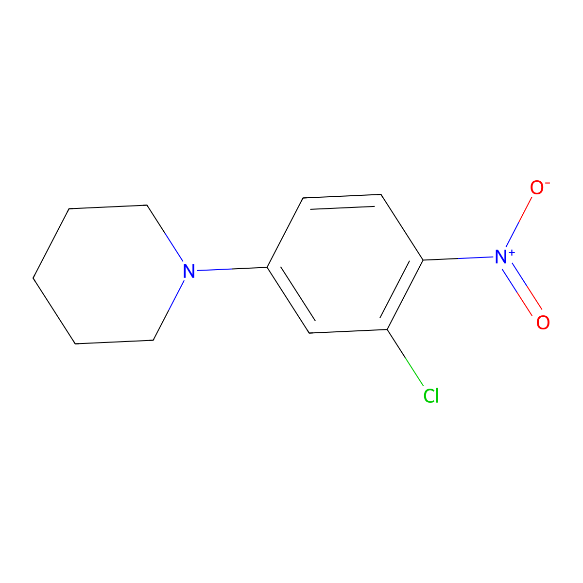 1-(3-Chloro-4-nitrophenyl)piperidine molecular structure, CAS 154388-59-7