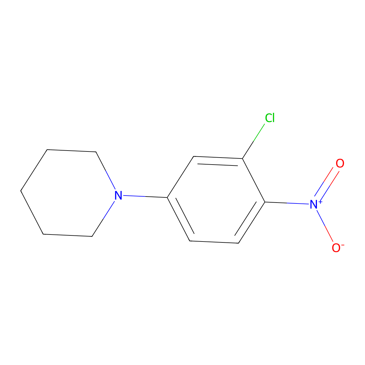 1-(3-Chloro-4-nitrophenyl)piperidine molecular structure, CAS 154388-59-7