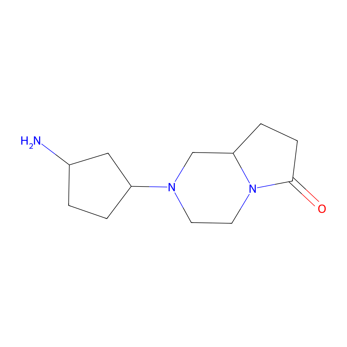 2-(3-Aminocyclopentyl)-octahydropyrrolo[1,2-a]piperazin-6-one molecular structure, CAS 1543883-60-8
