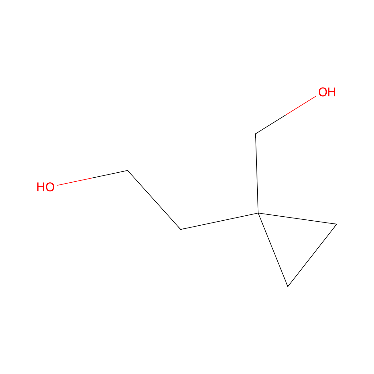 2-[1-(Hydroxymethyl)cyclopropyl]ethan-1-ol molecular structure, CAS 154393-49-4