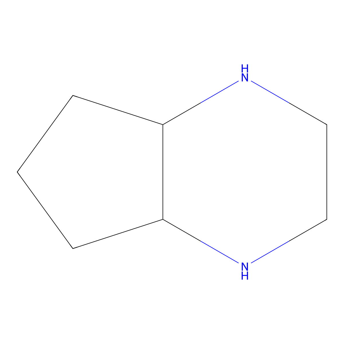 Octahydro-1H-cyclopenta[b]pyrazine molecular structure, CAS 154393-81-4