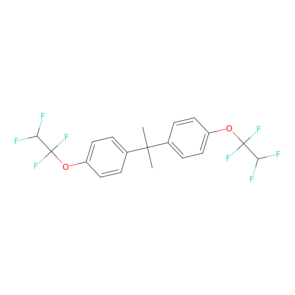 1,1'-Isopropylidenebis(4-(1,1,2,2-tetrafluoroethoxy)benzene) molecular structure, CAS 1544-19-0