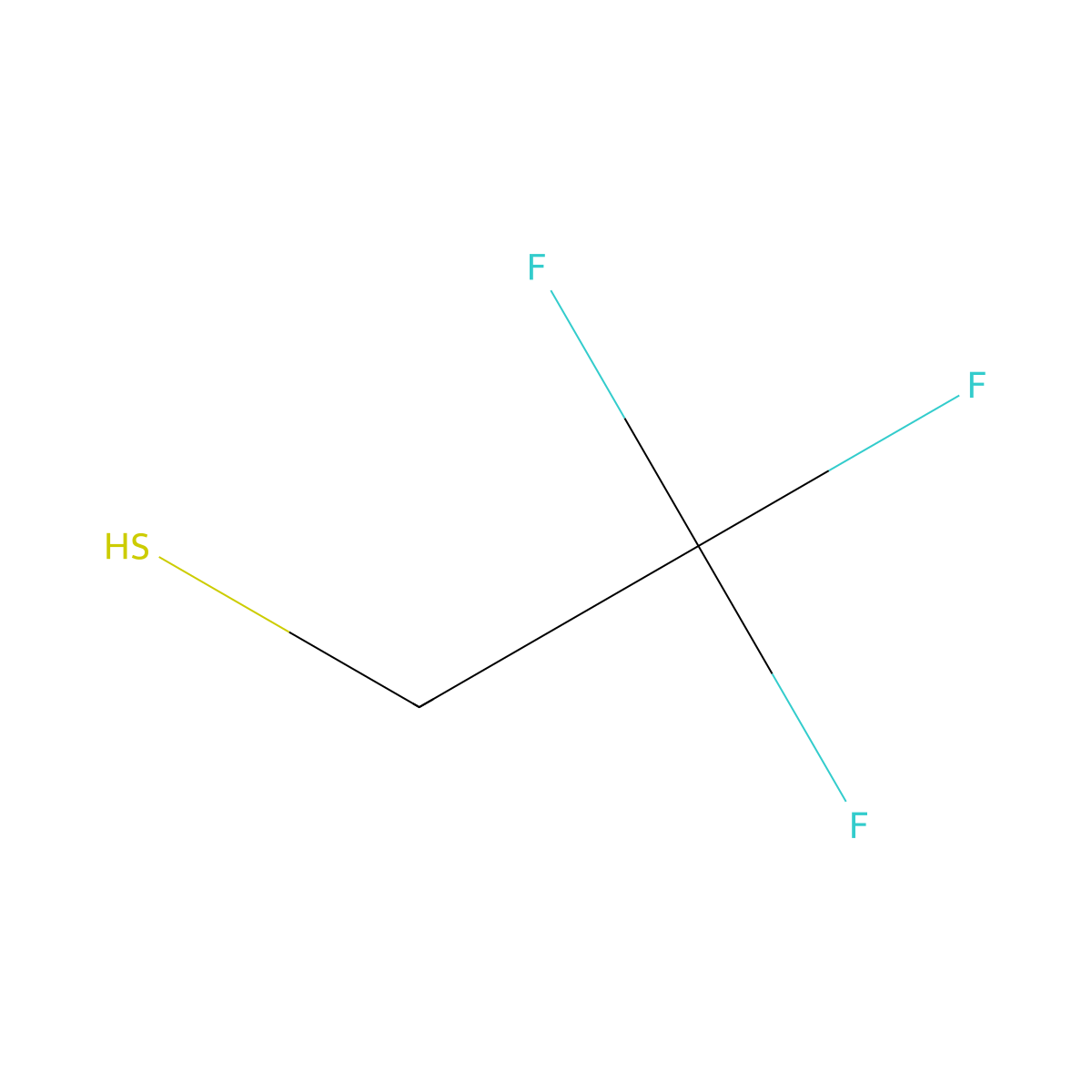 2,2,2-Trifluoroethanethiol molecular structure, CAS 1544-53-2