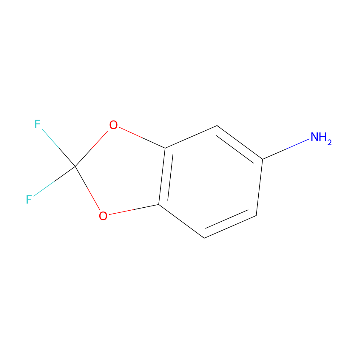 5-Amino-2,2-difluoro-1,3-benzodioxole molecular structure, CAS 1544-85-0