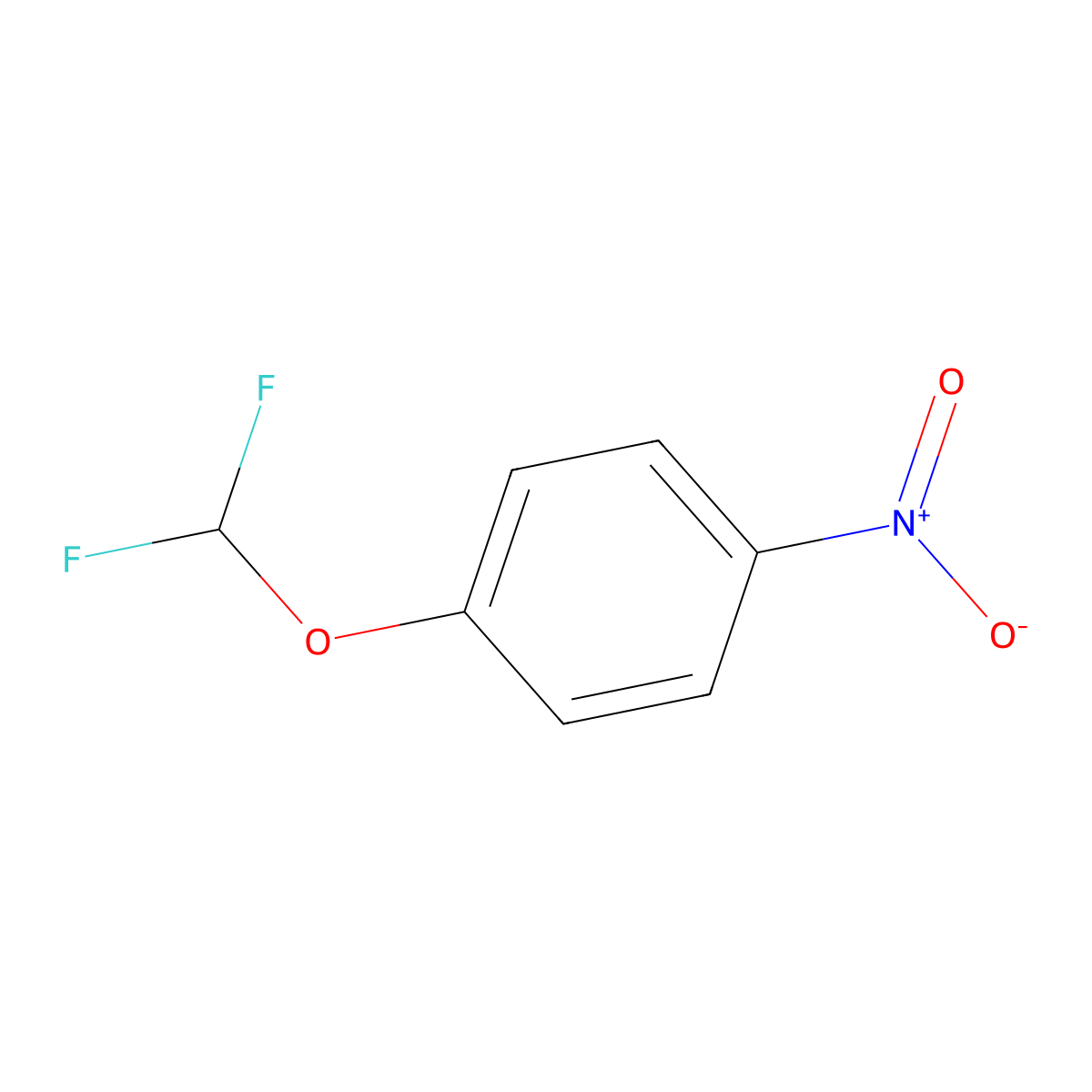 4-(Difluoromethoxy)nitrobenzene molecular structure, CAS 1544-86-1