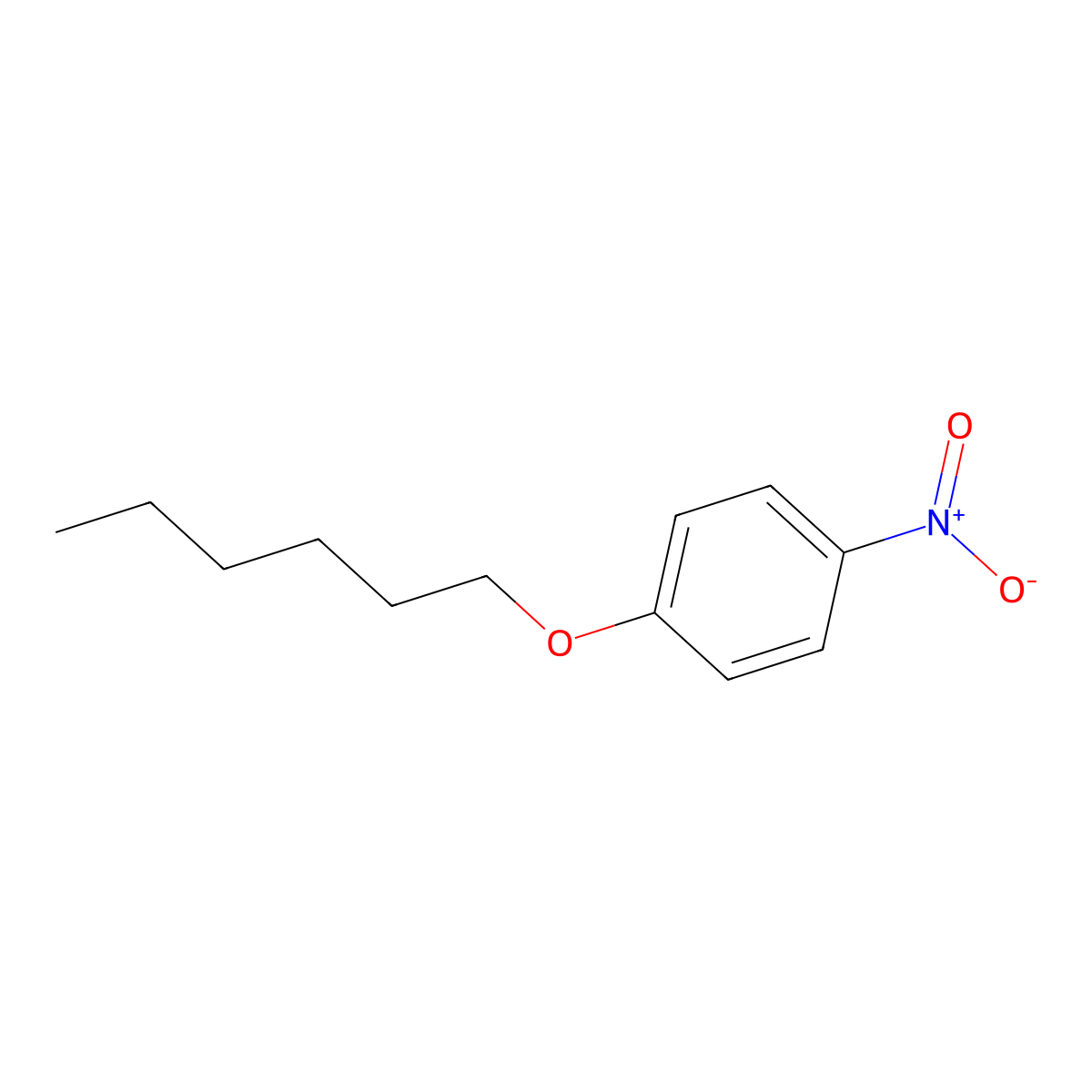 Benzene, 1-(hexyloxy)-4-nitro- molecular structure, CAS 15440-98-9