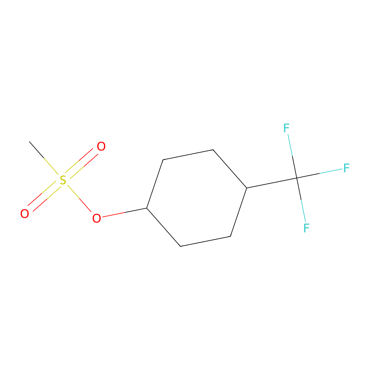 4-(Trifluoromethyl)cyclohexyl methanesulfonate molecular structure, CAS 1544010-54-9