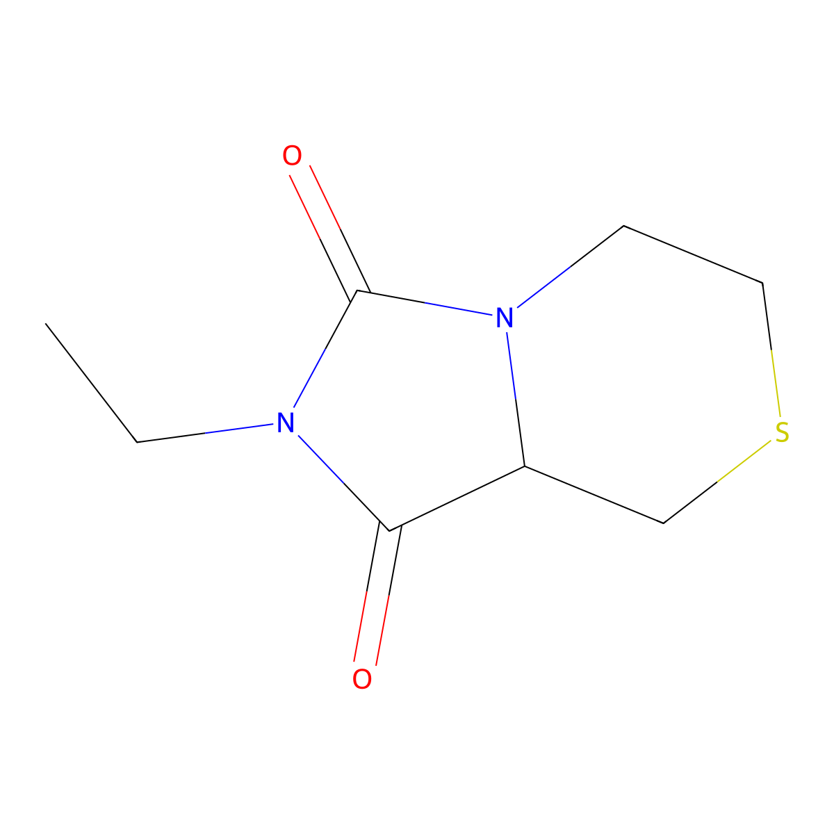 2-Ethyltetrahydro-1H-imidazo[5,1-c][1,4]thiazine-1,3(2H)-dione molecular structure, CAS 1544016-48-9