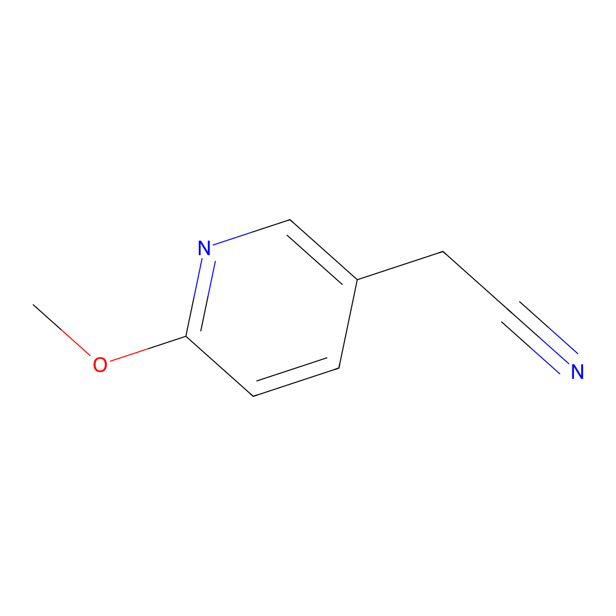 2-(6-Methoxypyridin-3-YL)acetonitrile molecular structure, CAS 154403-85-7