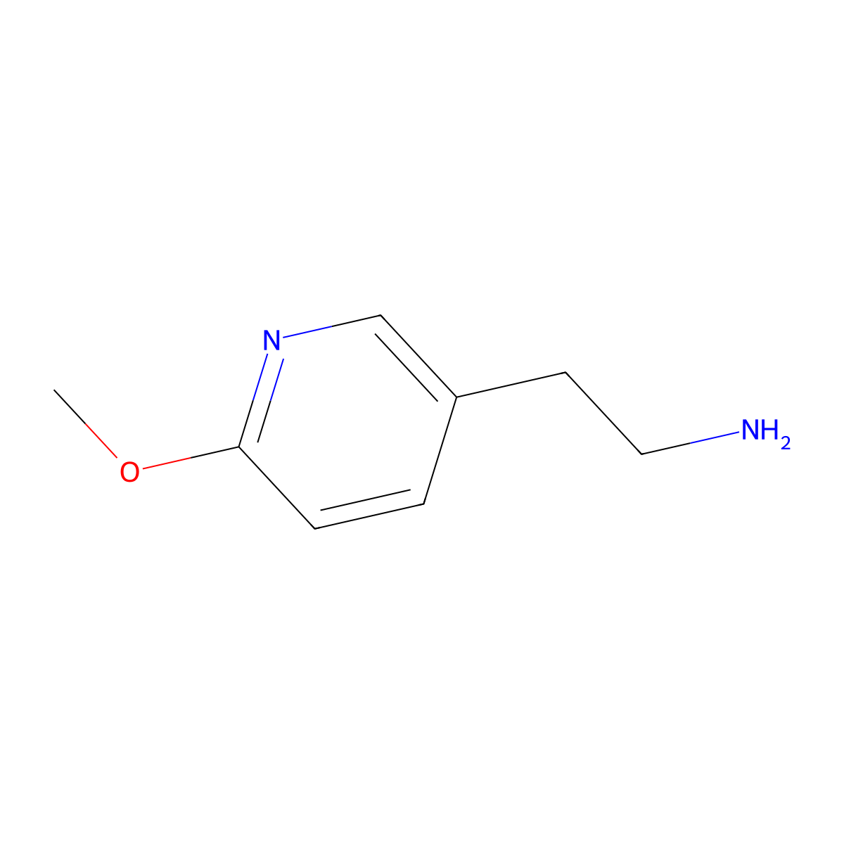 2-(6-Methoxypyridin-3-yl)ethan-1-amine molecular structure, CAS 154403-89-1