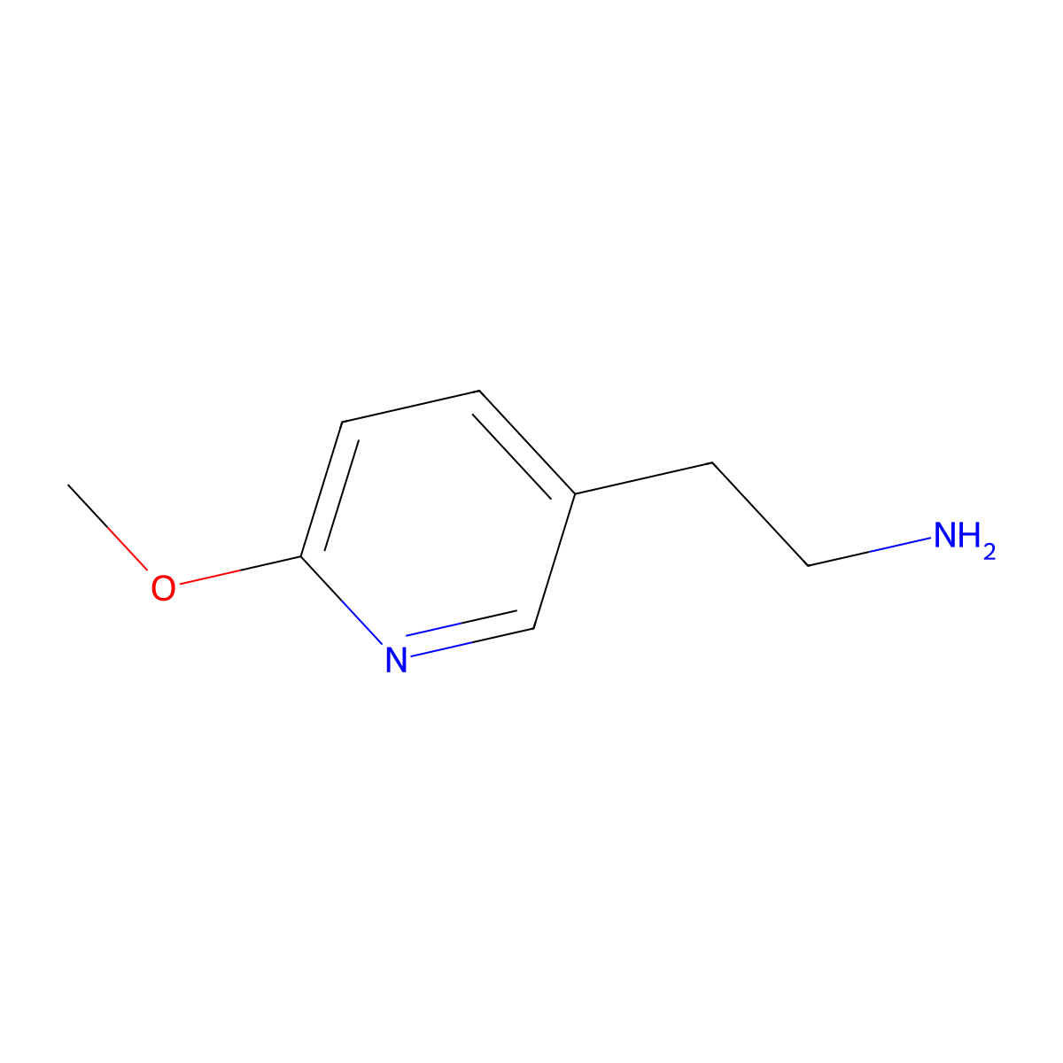 2-(6-Methoxypyridin-3-yl)ethan-1-amine molecular structure, CAS 154403-89-1