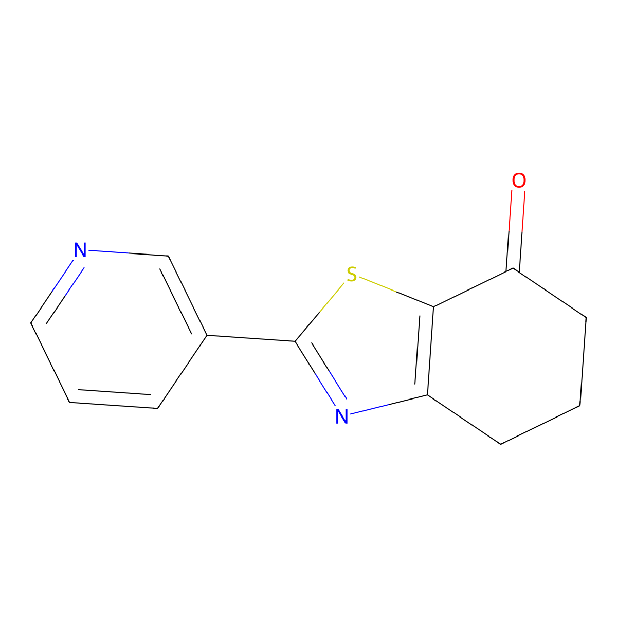 2-(3-pyridinyl)-5,6-dihydro-1,3-benzothiazol-7(4H)-one molecular structure, CAS 154404-89-4