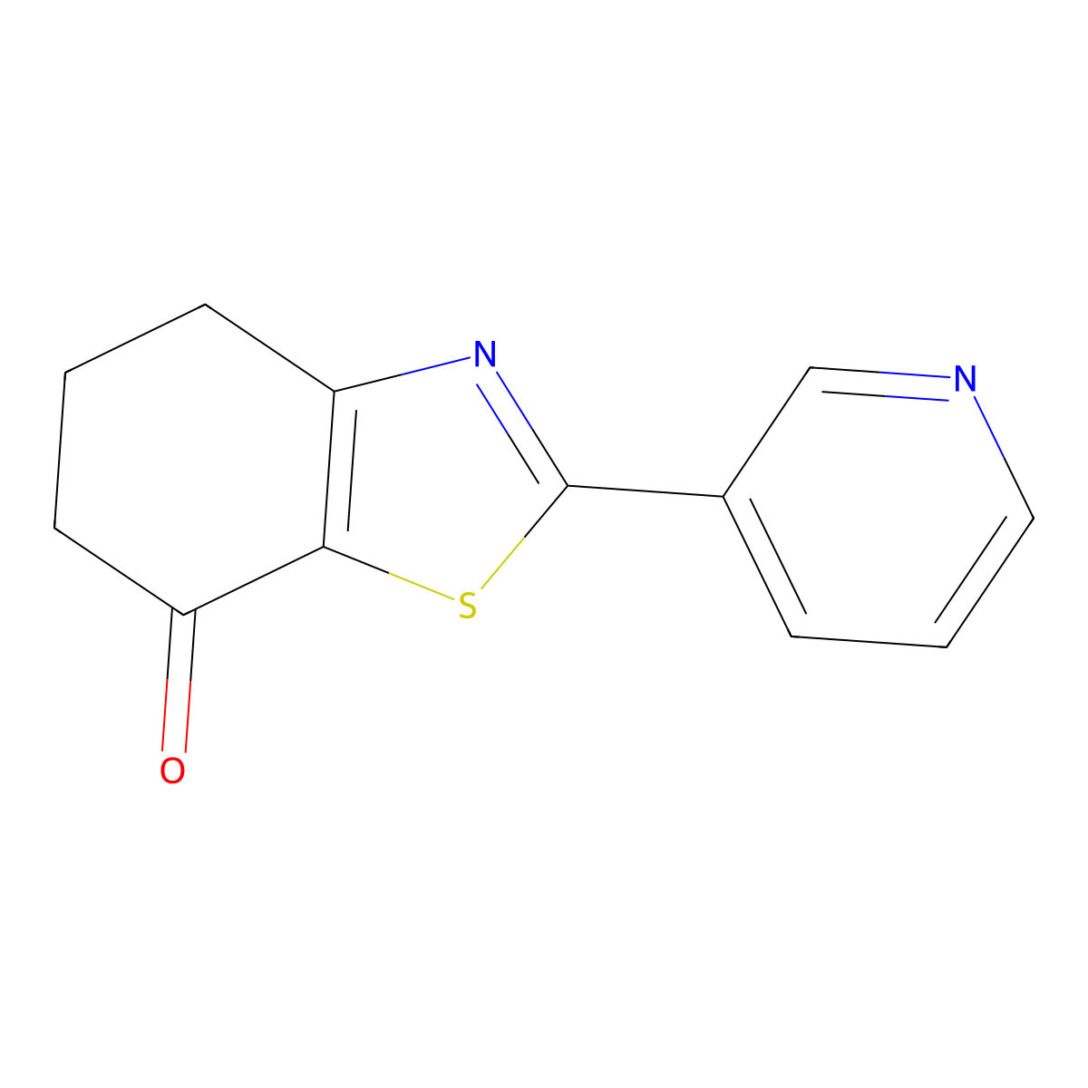 2-(3-pyridinyl)-5,6-dihydro-1,3-benzothiazol-7(4H)-one molecular structure, CAS 154404-89-4