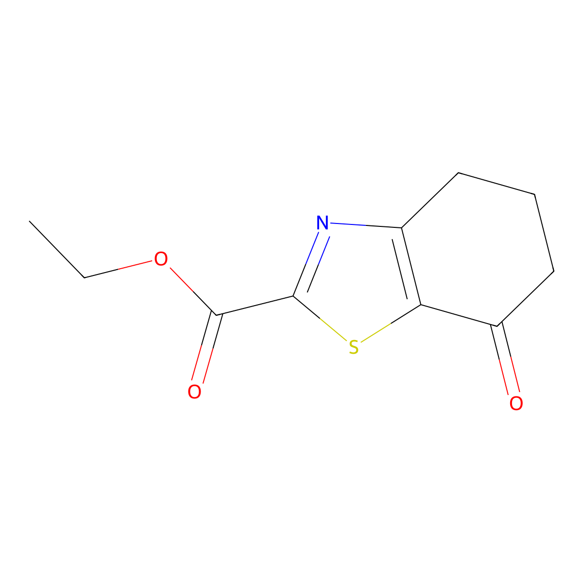 Ethyl 7-oxo-4,5,6,7-tetrahydro-1,3-benzothiazole-2-carboxylate molecular structure, CAS 154404-91-8