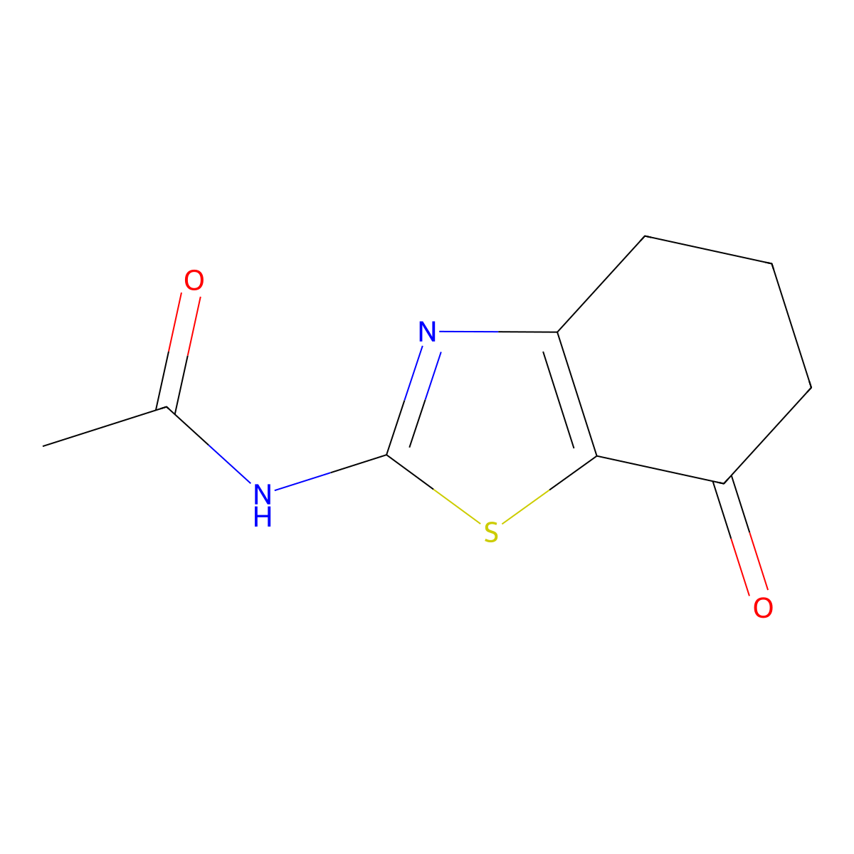 N-(7-Oxo-4,5,6,7-tetrahydro-1,3-benzothiazol-2-yl)acetamide molecular structure, CAS 154404-97-4