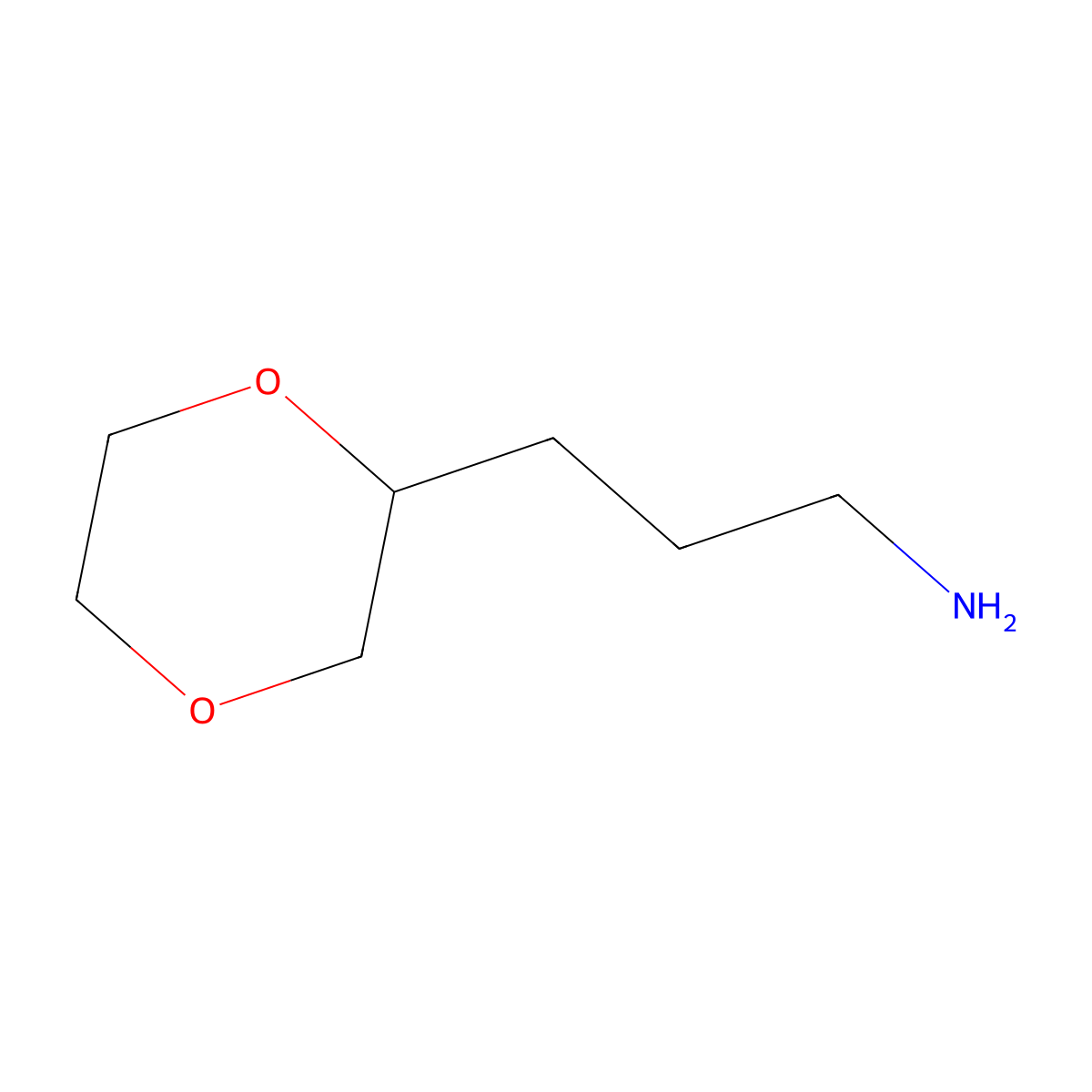 3-(1,4-Dioxan-2-yl)propan-1-amine molecular structure, CAS 1544049-33-3