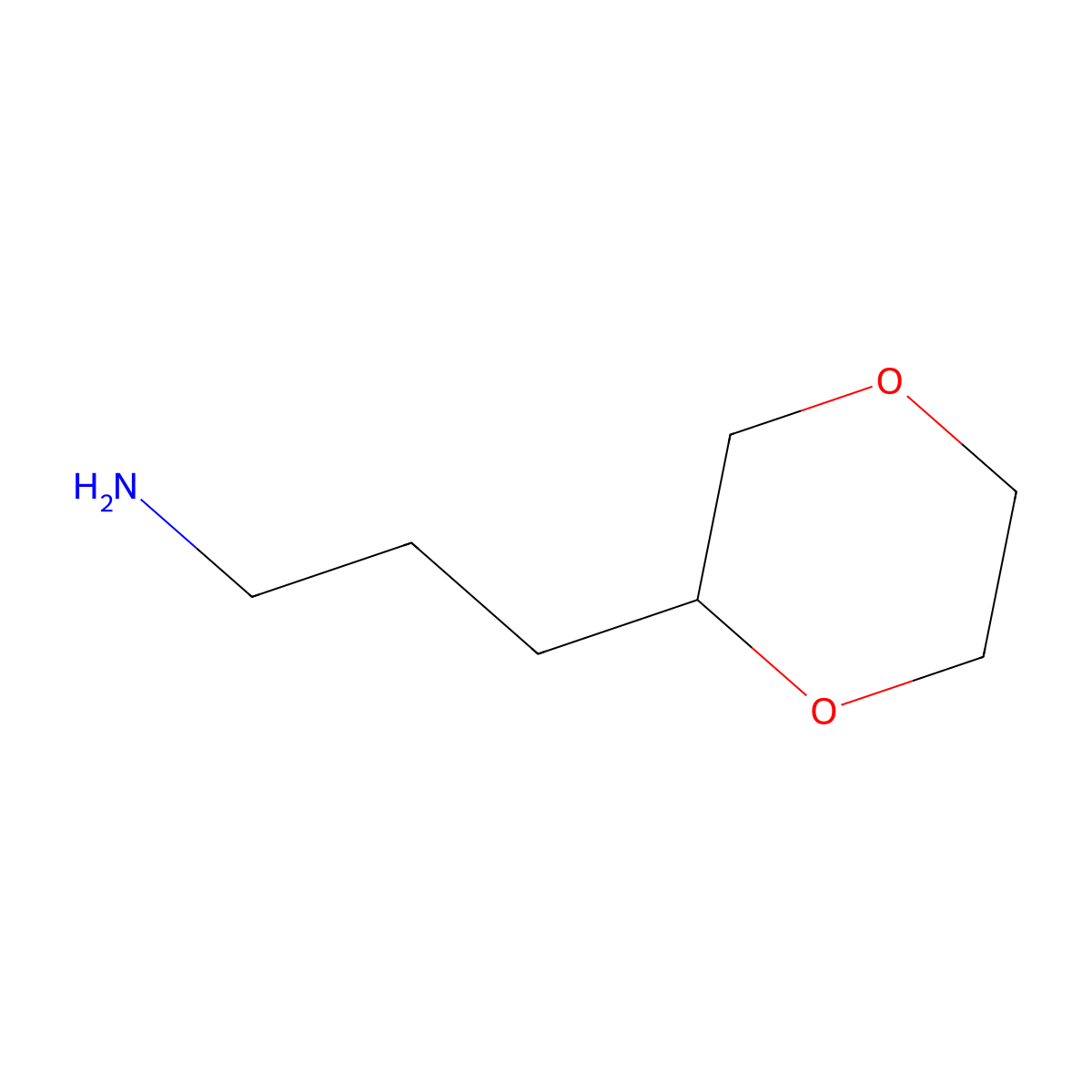 3-(1,4-Dioxan-2-yl)propan-1-amine molecular structure, CAS 1544049-33-3