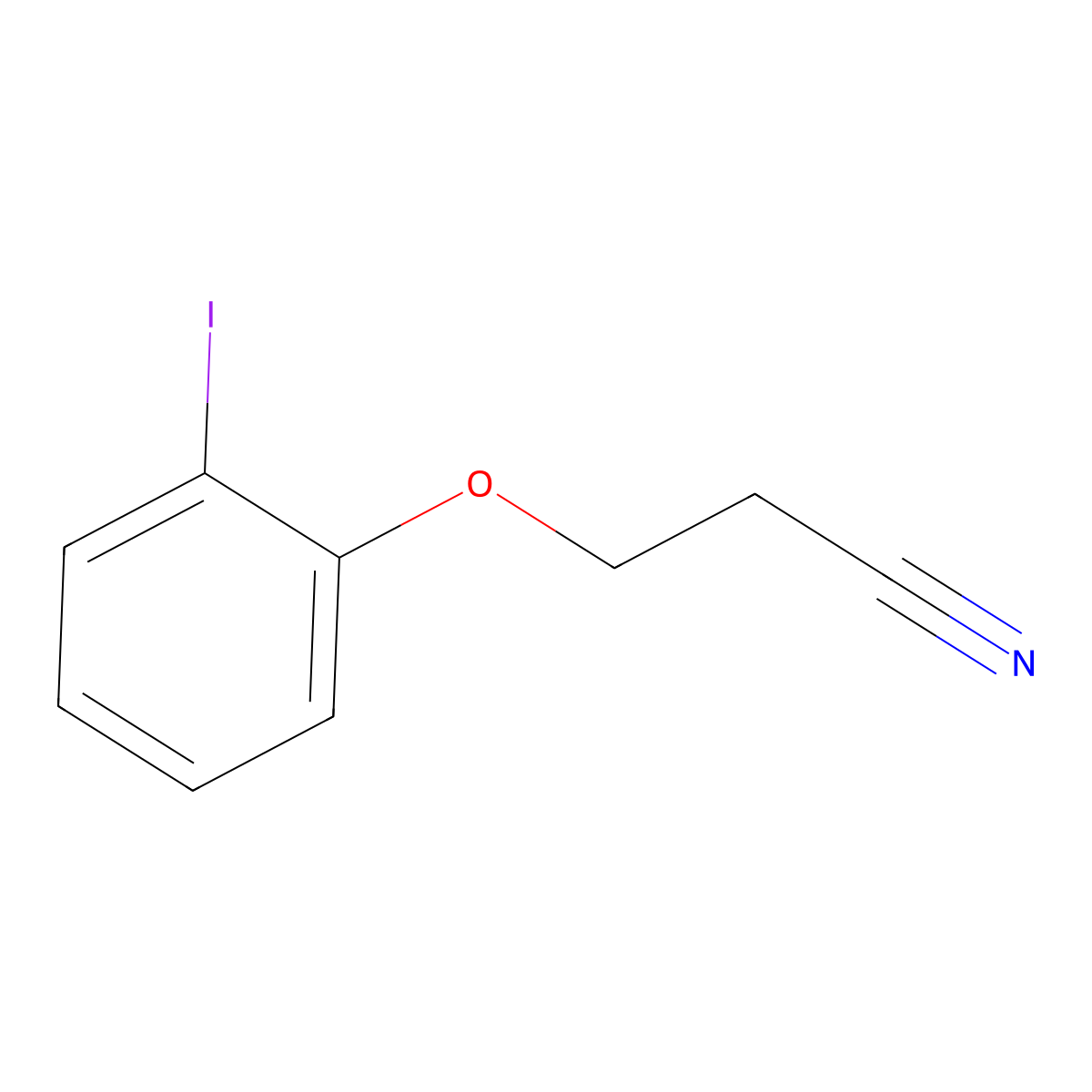 3-(2-Iodophenoxy)propanenitrile molecular structure, CAS 154405-39-7