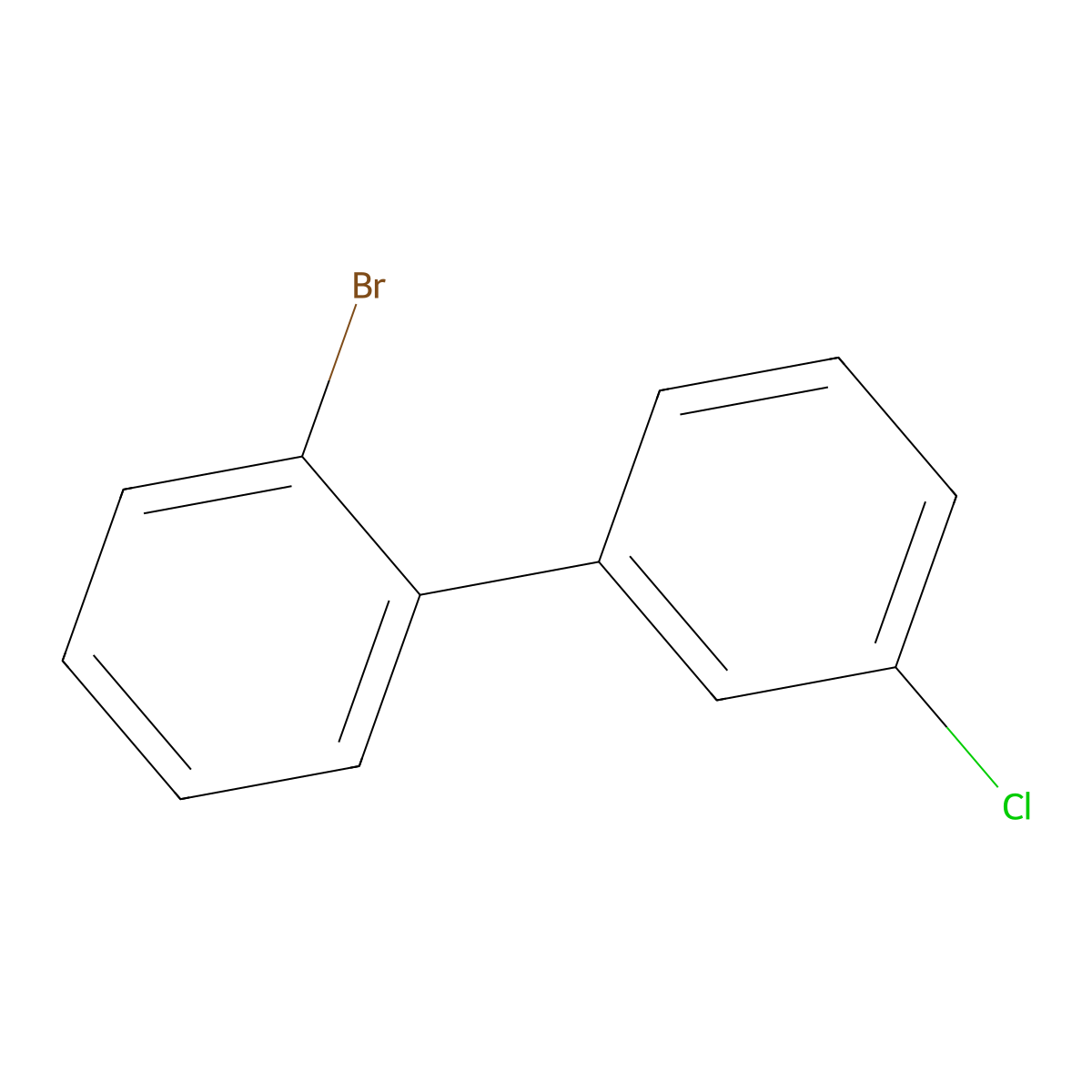 2-Bromo-3'-chloro-1,1'-biphenyl molecular structure, CAS 154407-17-7