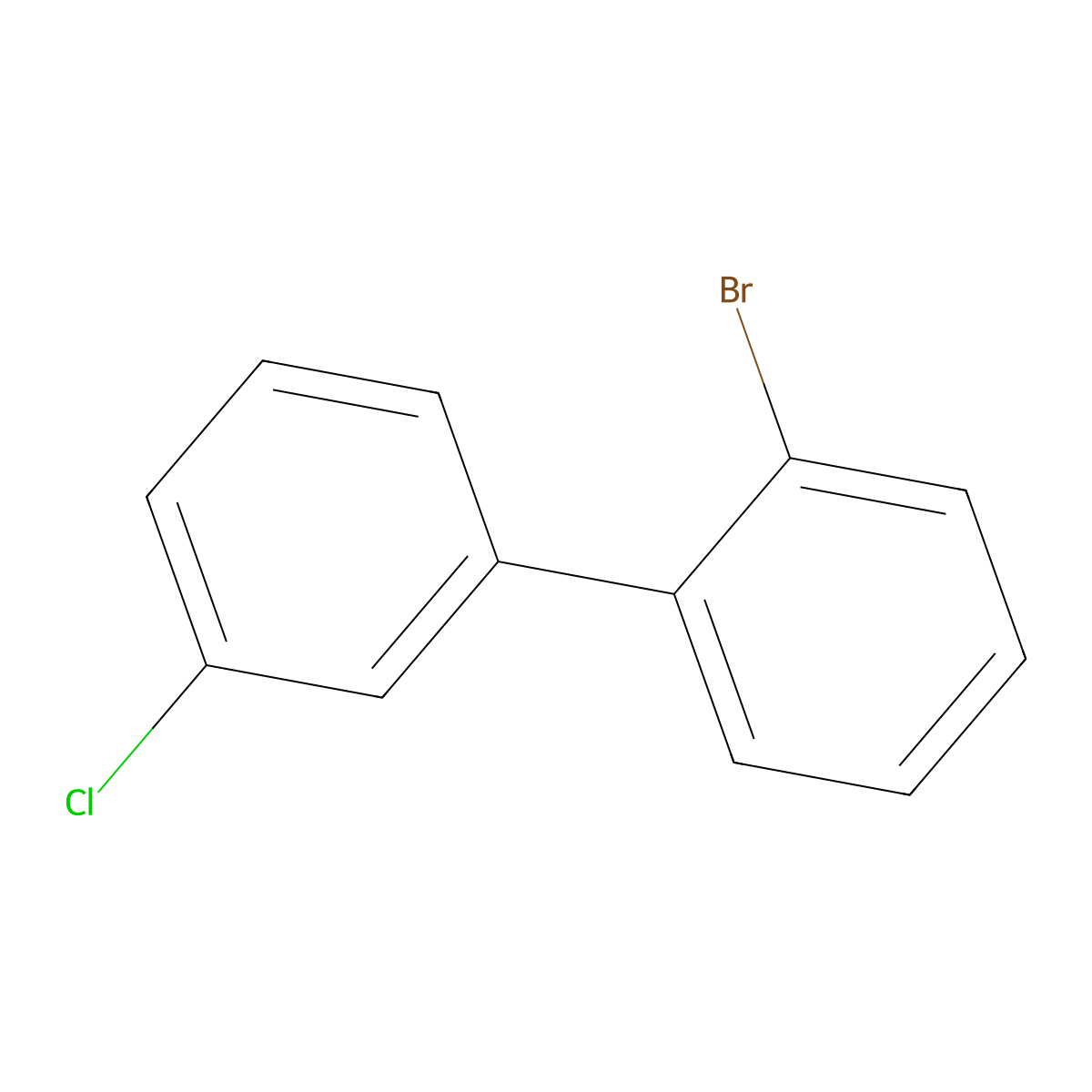 2-Bromo-3'-chloro-1,1'-biphenyl molecular structure, CAS 154407-17-7