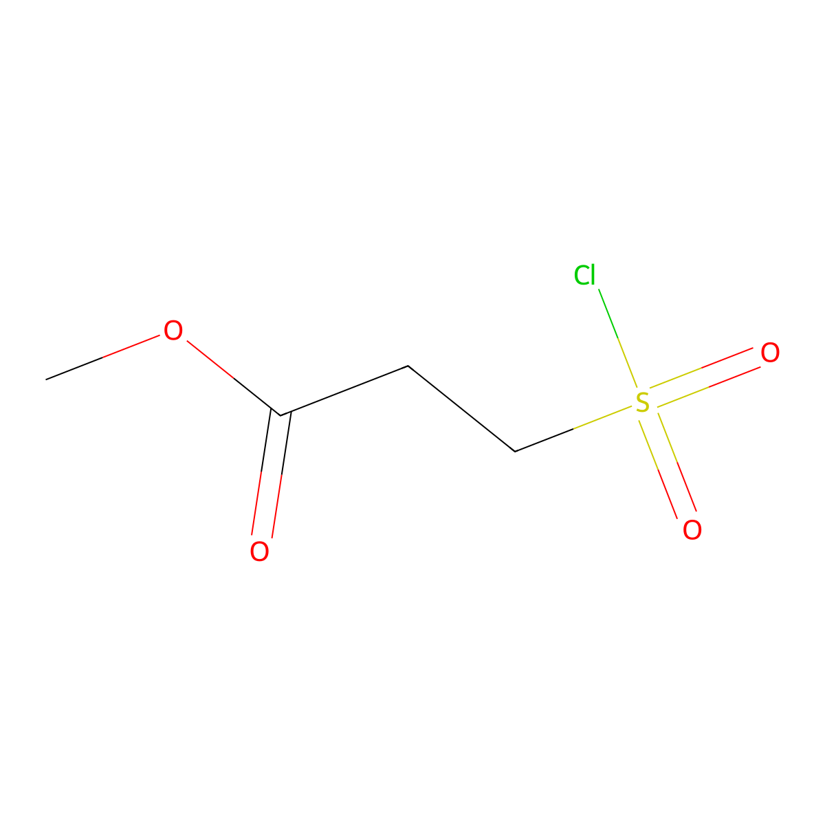 Methyl 3-(chlorosulfonyl)propanoate molecular structure, CAS 15441-07-3
