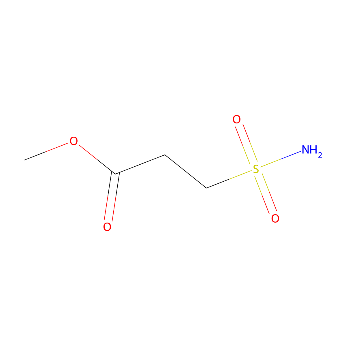 Methyl 3-sulfamoylpropanoate molecular structure, CAS 15441-08-4