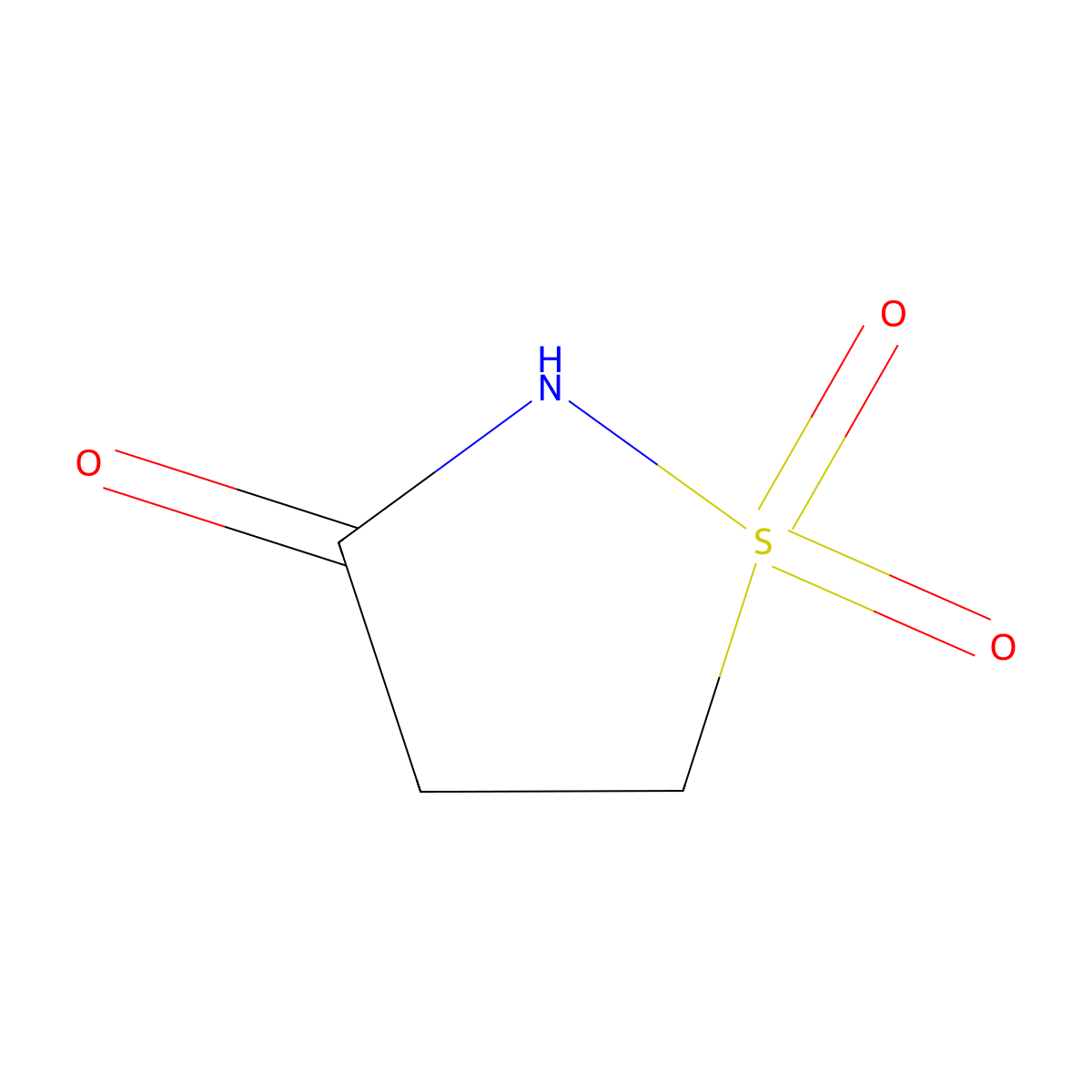 3-Isothiazolidinone, 1,1-dioxide molecular structure, CAS 15441-09-5