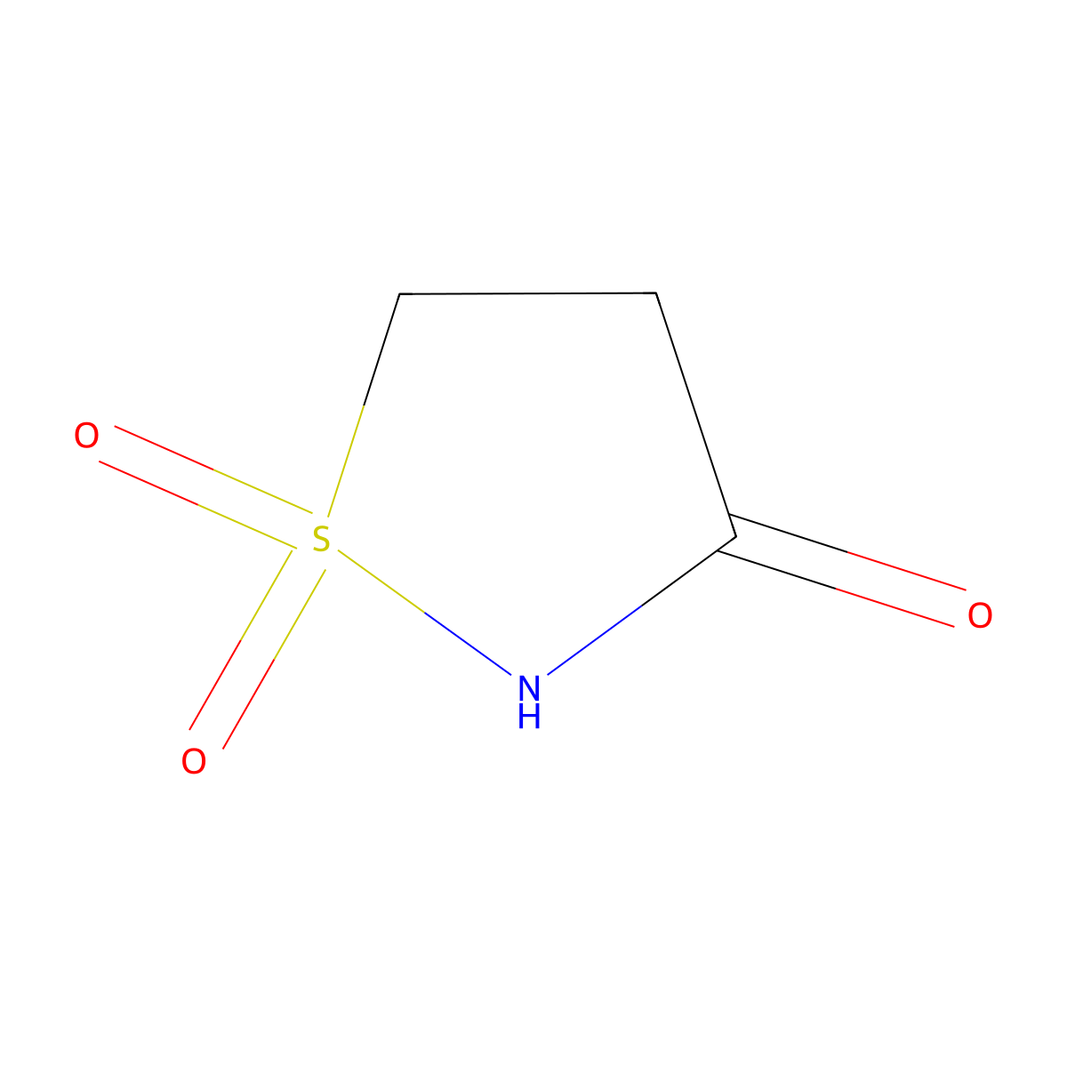 3-Isothiazolidinone, 1,1-dioxide molecular structure, CAS 15441-09-5