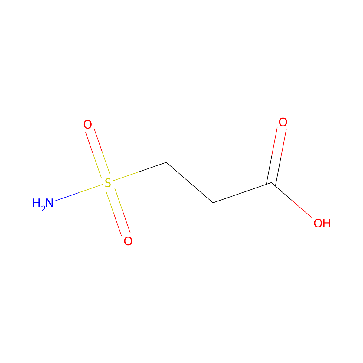 3-Sulfamoylpropanoic acid molecular structure, CAS 15441-10-8