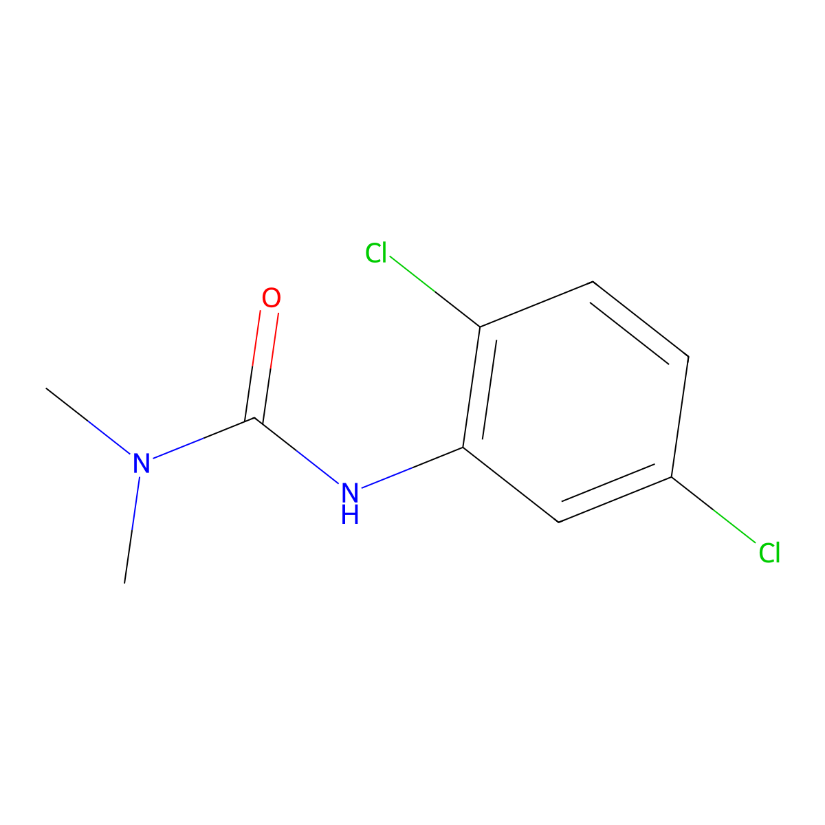 3-(2,5-Dichlorophenyl)-1,1-dimethylurea molecular structure, CAS 15441-87-9