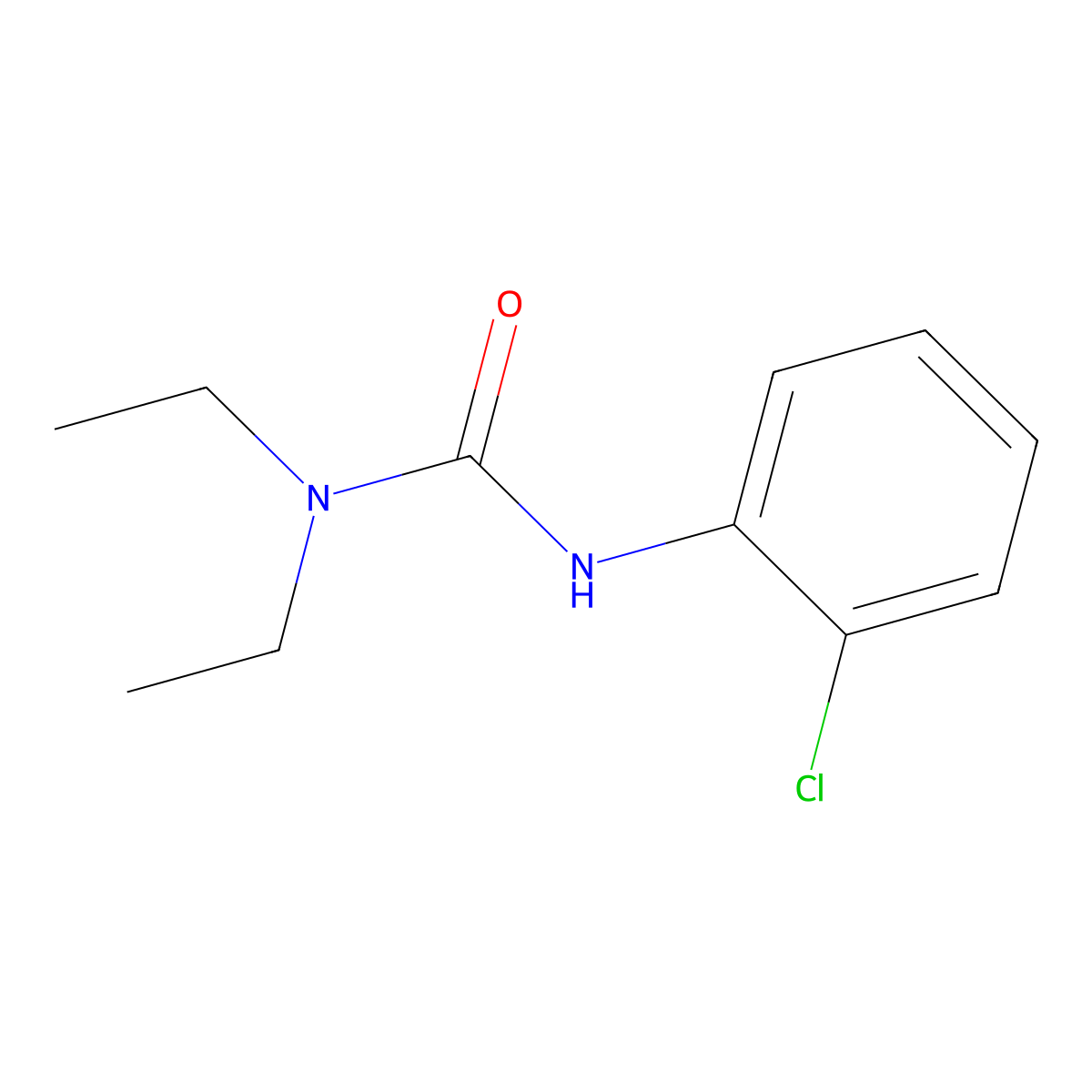 3-(2-Chlorophenyl)-1,1-diethylurea molecular structure, CAS 15441-94-8