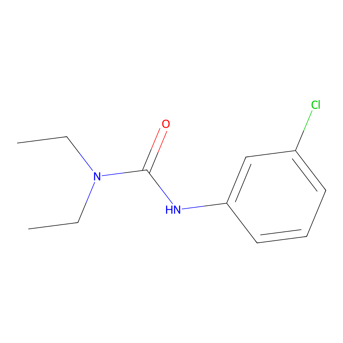 3-(3-Chlorophenyl)-1,1-diethylurea molecular structure, CAS 15441-95-9