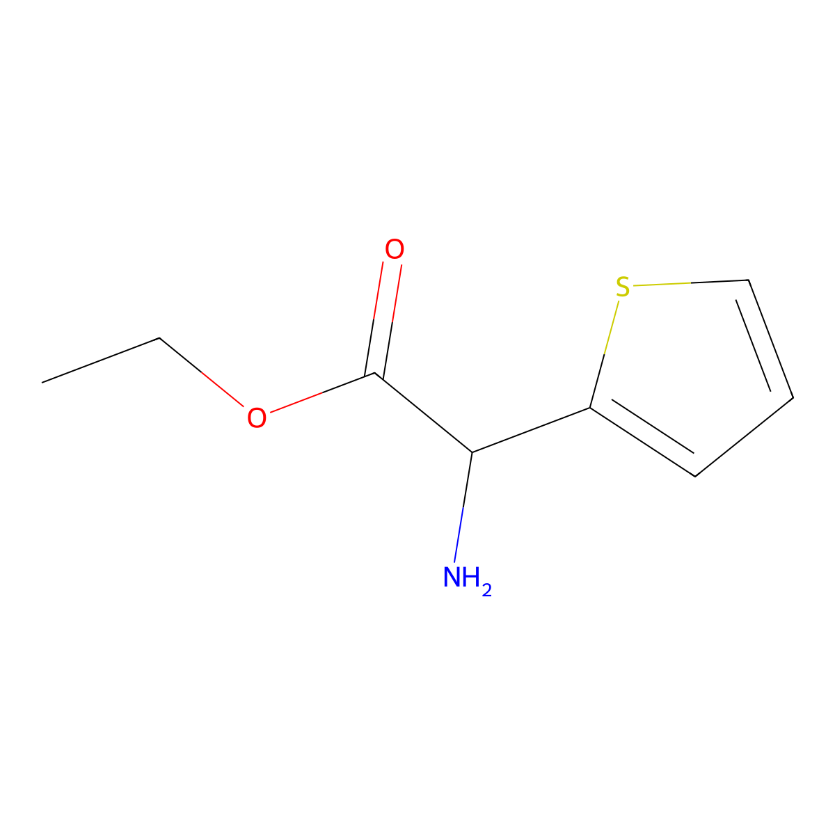 Ethyl 2-amino-2-(thiophen-2-YL)acetate molecular structure, CAS 154410-94-3
