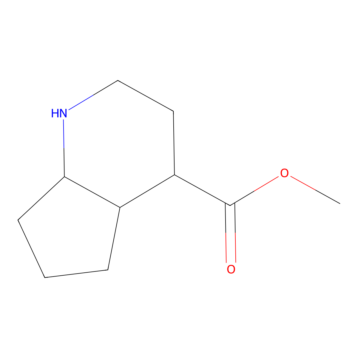 Methyl octahydro-1H-cyclopenta[b]pyridine-4-carboxylate molecular structure, CAS 1544131-02-3