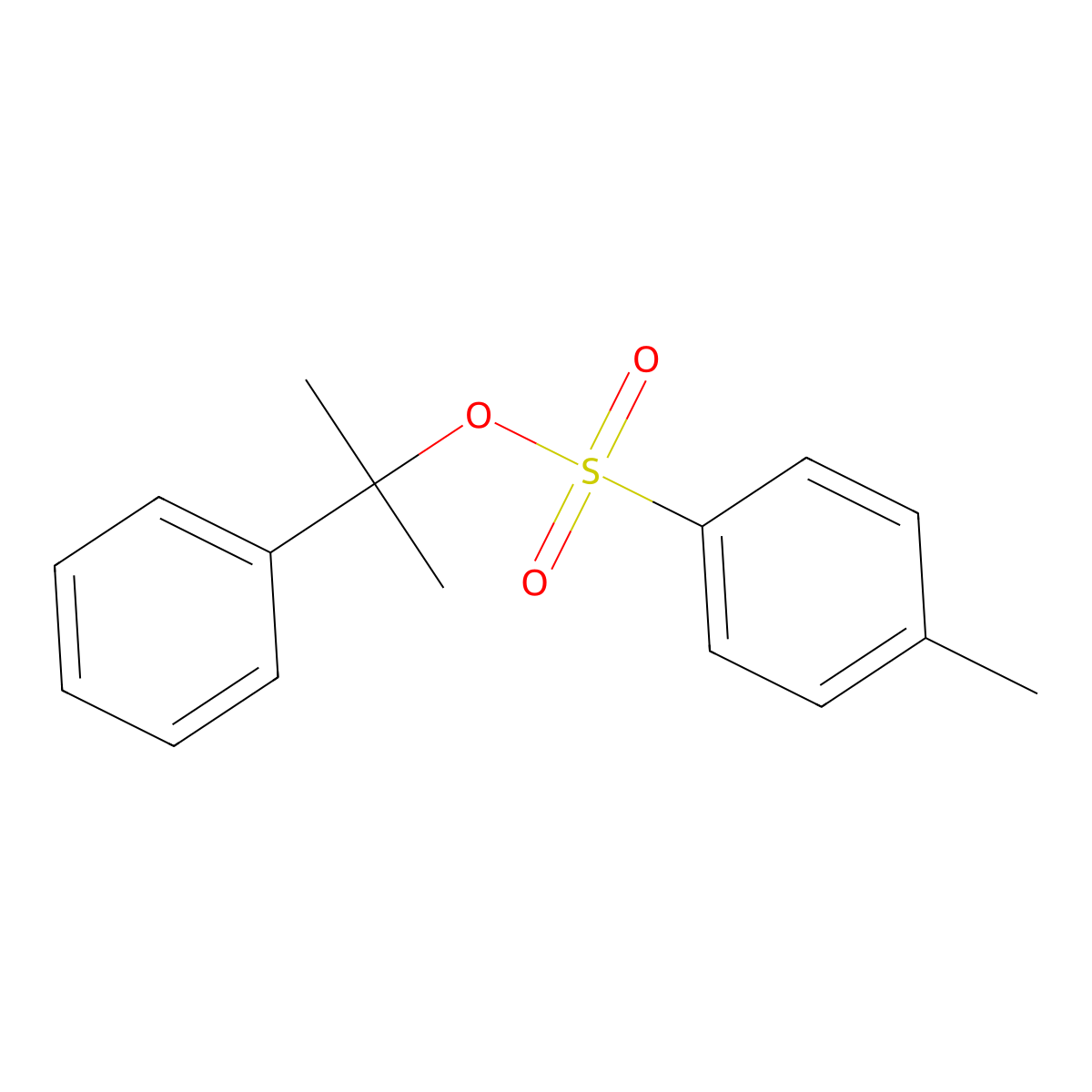 2-Phenylpropan-2-yl 4-methylbenzene-1-sulfonate molecular structure, CAS 154416-00-9