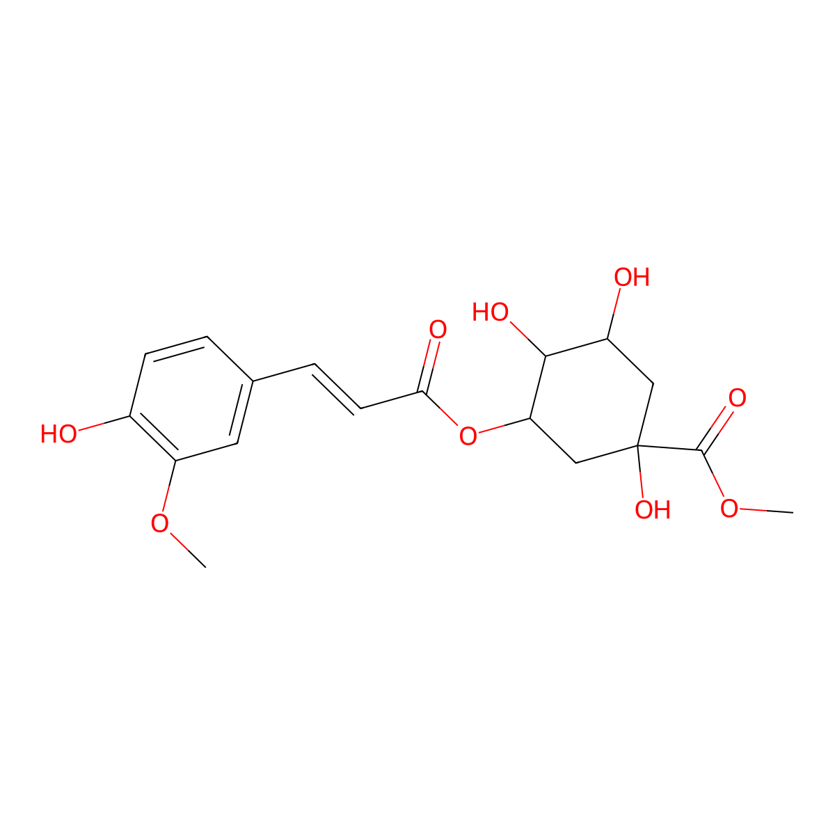 Methyl 3-O-feruloylquinate molecular structure, CAS 154418-15-2