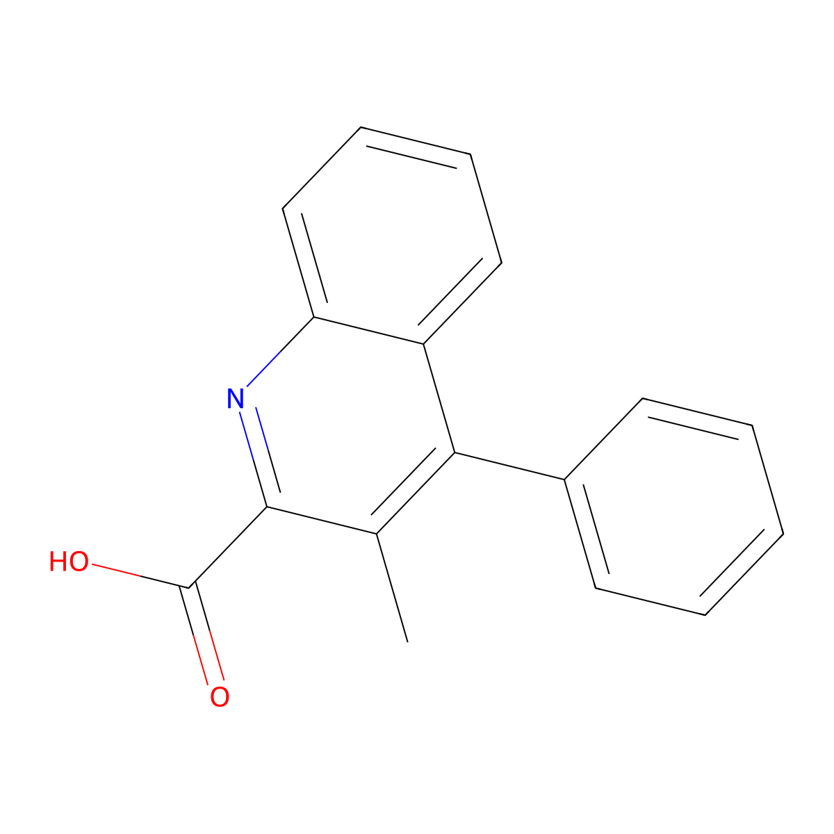 3-Methyl-4-phenylquinoline-2-carboxylic acid molecular structure, CAS 154419-39-3