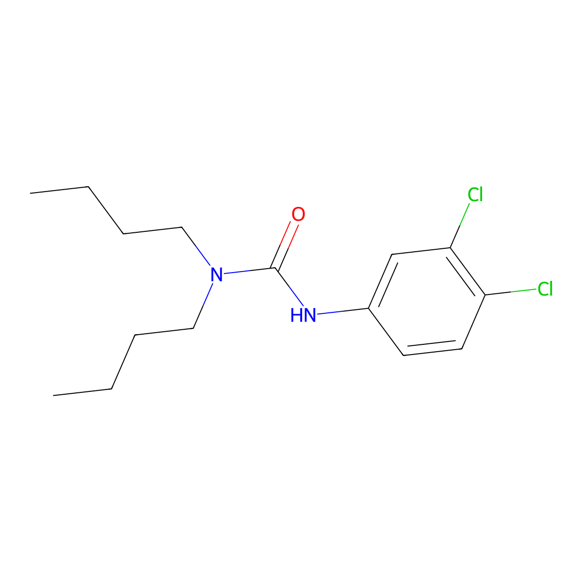 1,1-Dibutyl-3-(3,4-dichlorophenyl)urea molecular structure, CAS 15442-05-4