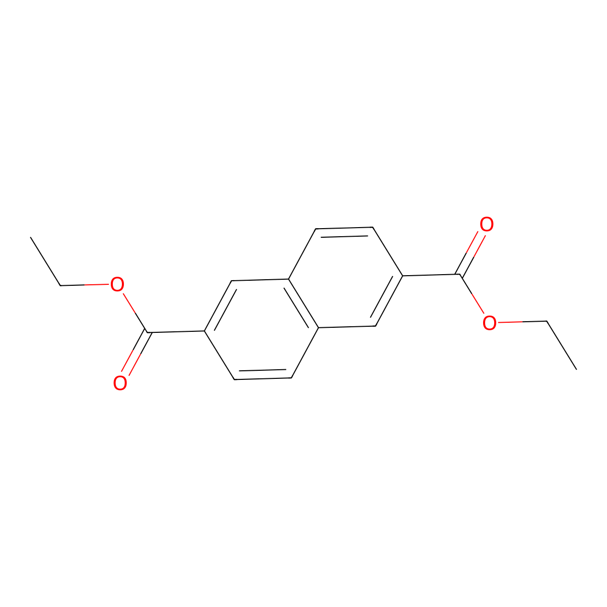 Diethyl naphthalene-2,6-dicarboxylate molecular structure, CAS 15442-73-6