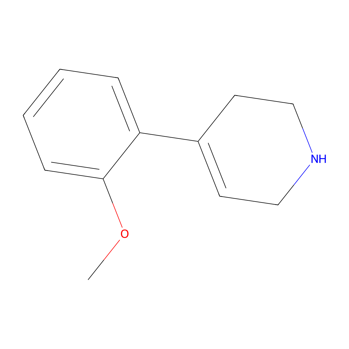 4-(2-Methoxyphenyl)-1,2,3,6-tetrahydropyridine molecular structure, CAS 154422-95-4