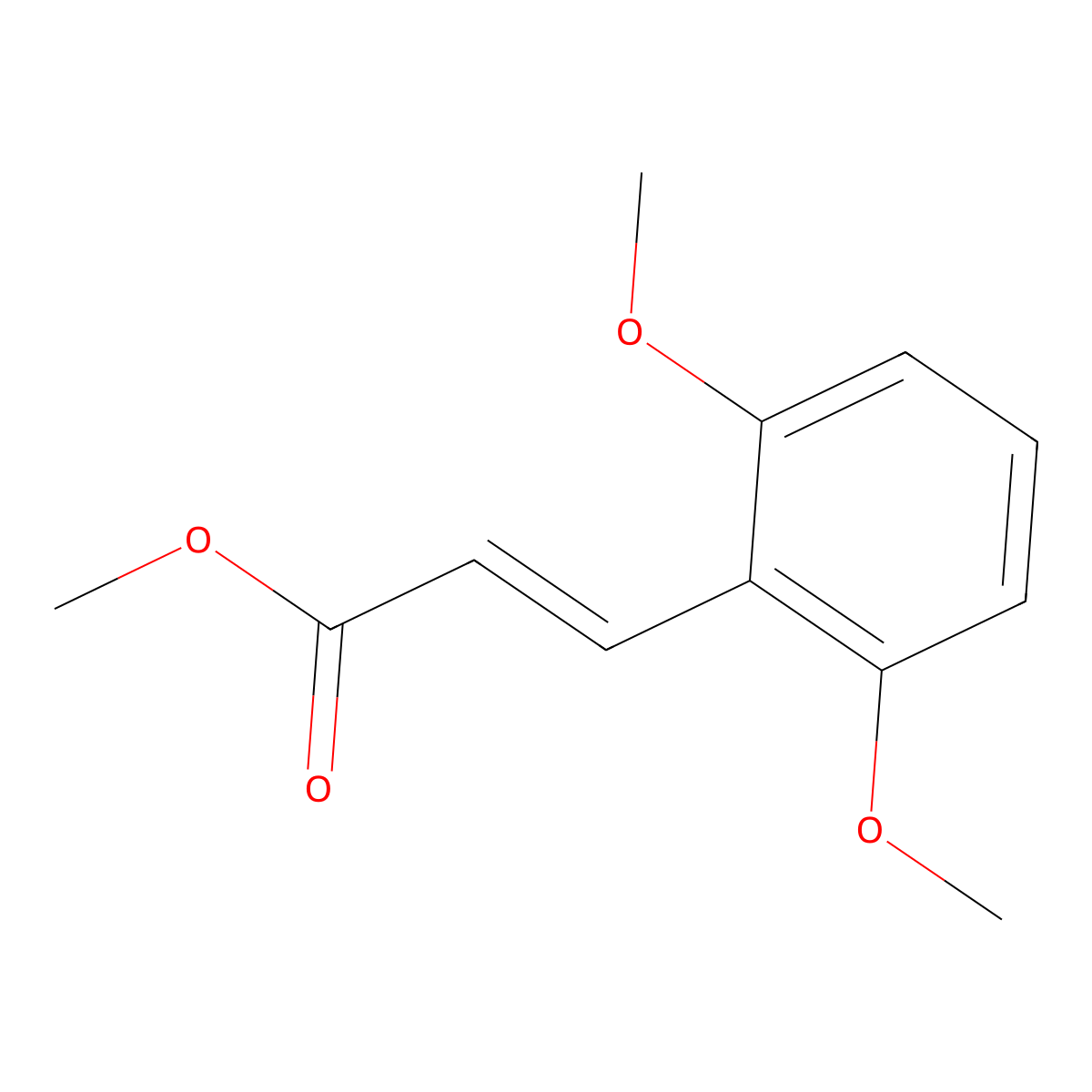 Methyl 3-(2,6-dimethoxyphenyl)prop-2-enoate molecular structure, CAS 154424-13-2