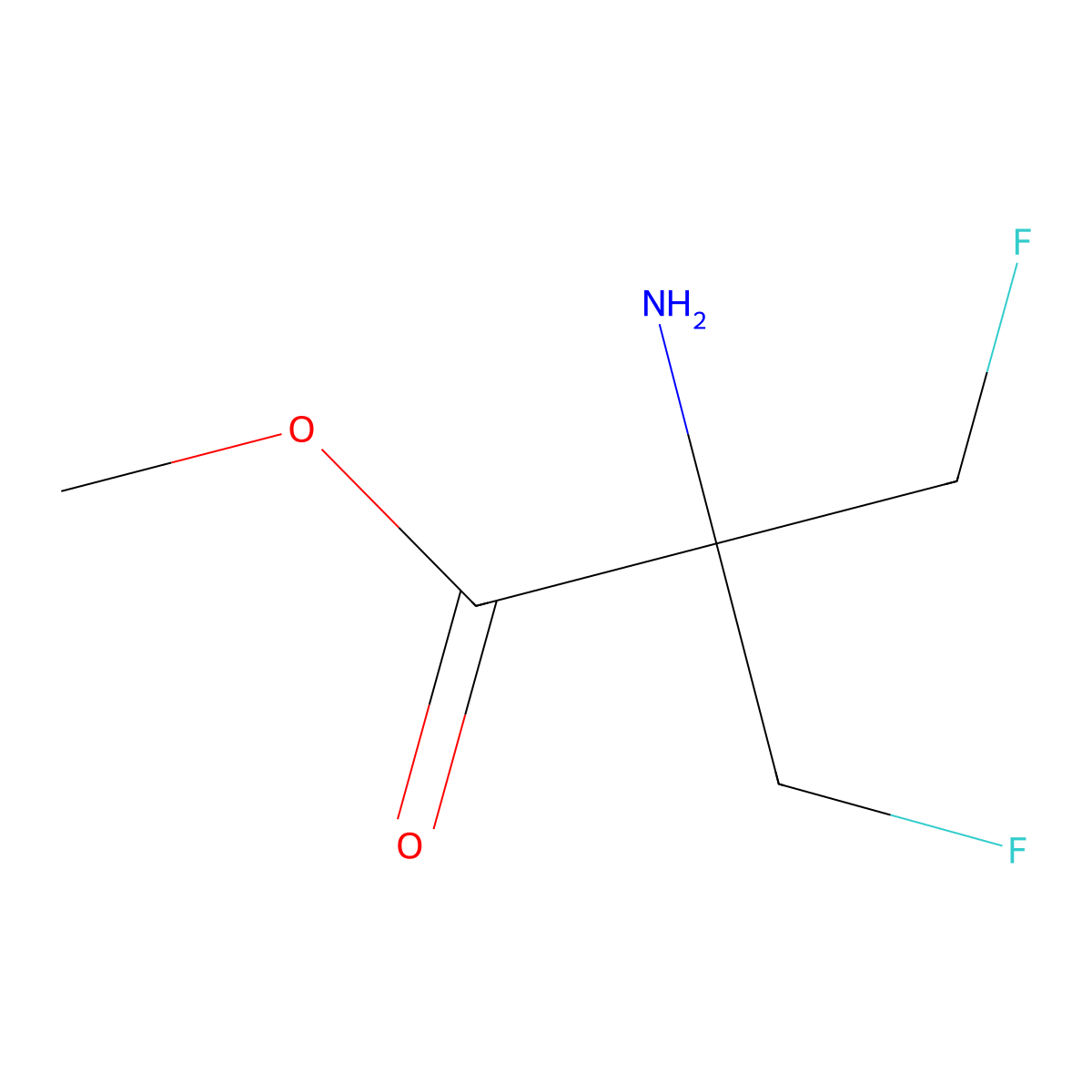 2-Amino-2-(fluoromethyl)-3-fluoropropanoic acid methyl ester molecular structure, CAS 154425-12-4