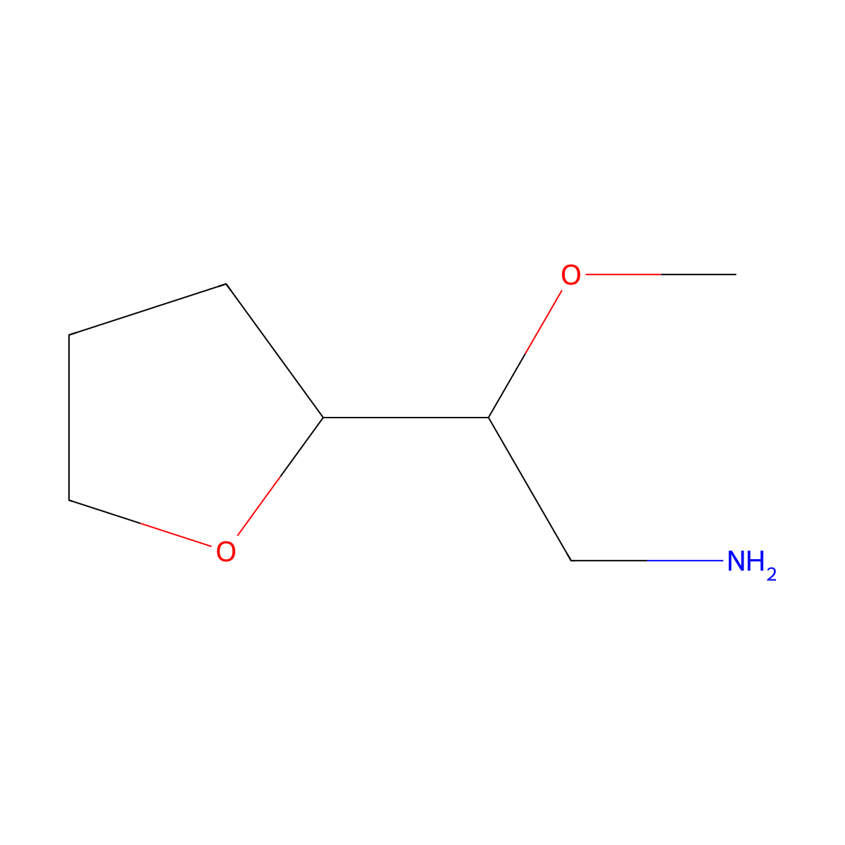 2-Methoxy-2-(oxolan-2-yl)ethan-1-amine molecular structure, CAS 1544281-18-6