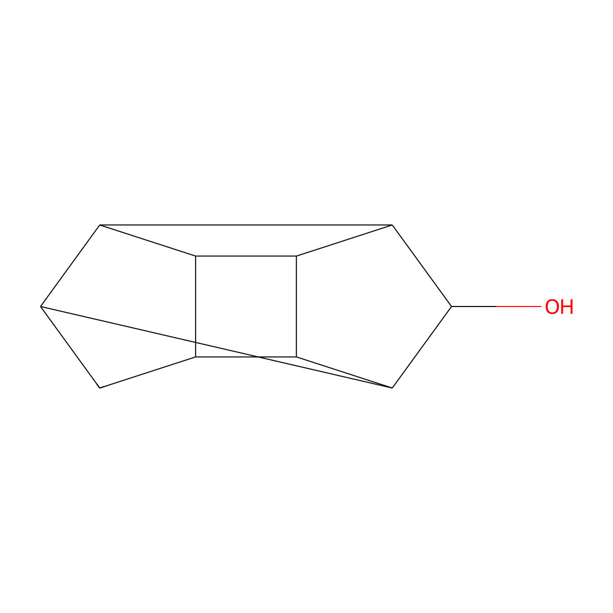 Pentacyclo[5.3.0.0~2,5~.0~3,9~.0~4,8~]decan-6-ol molecular structure, CAS 15443-36-4