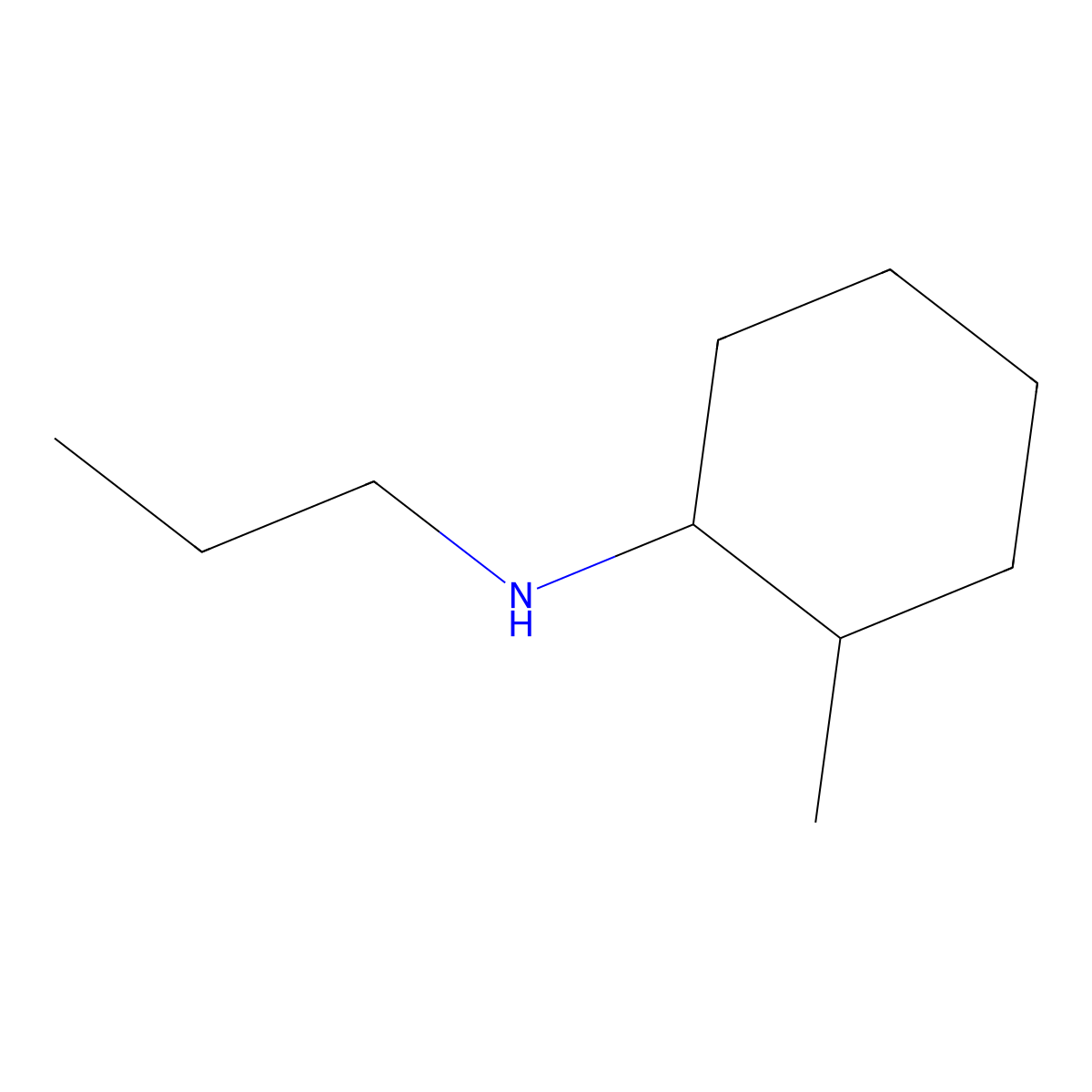 2-methyl-N-propylcyclohexan-1-amine molecular structure, CAS 15443-56-8