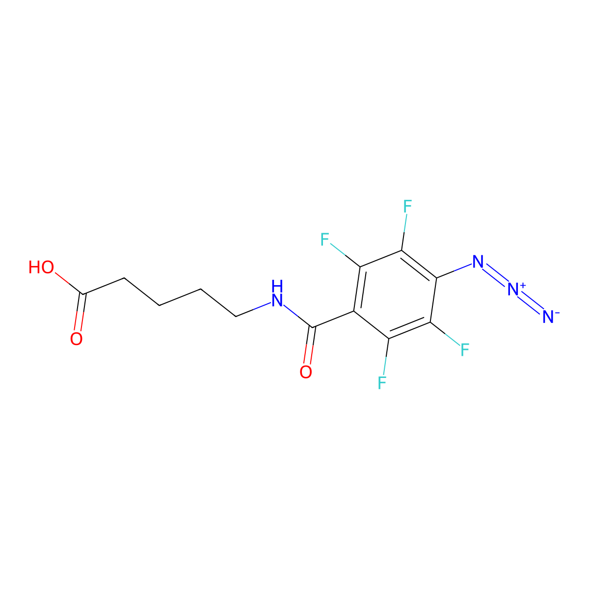 5-(4-Azido-2,3,5,6-tetrafluorobenzamido) pentanoic acid molecular structure, CAS 154438-66-1